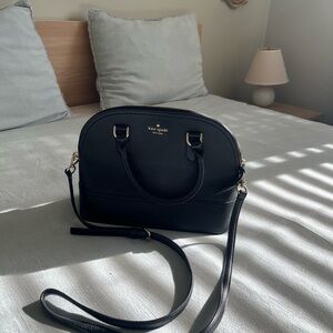 Kate Spade Black Satchel with Gold Accents